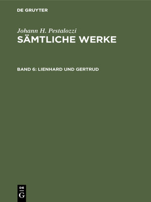 cover image of Lienhard und Gertrud